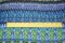 Blue-Green-Multi Polyester Aztec Ikat Printed Chiffon Woven Fabric By the Yard